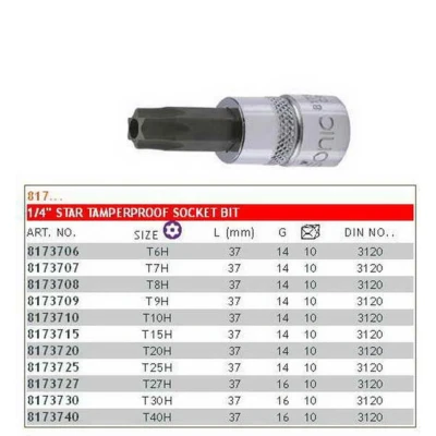 Kuva Kärkihylsy 1/4&quot; TORX SONIC 8173725