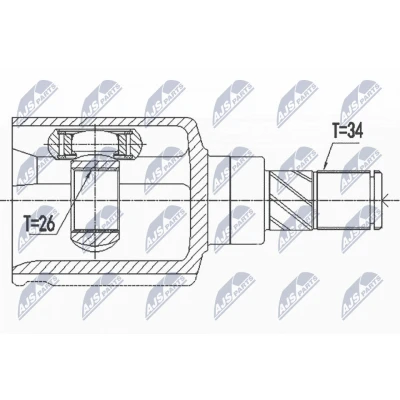 Kuva Nivelsarja, vetoakseli, Etuakseli, vasen RENAULT KADJAR OE 391011681R