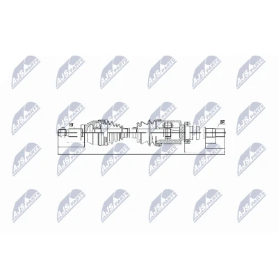 Kuva NTY NPW FR 054 Vetoakseli Etuakseli 960 FORD: Transit Connect Mk1 Van