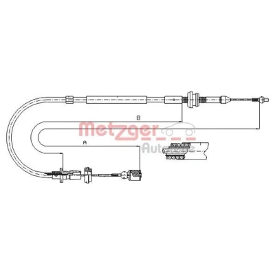 Kuva METZGER 10.0861 Kaasuvaijeri COFLE VOLKSWAGEN: GOLF 3