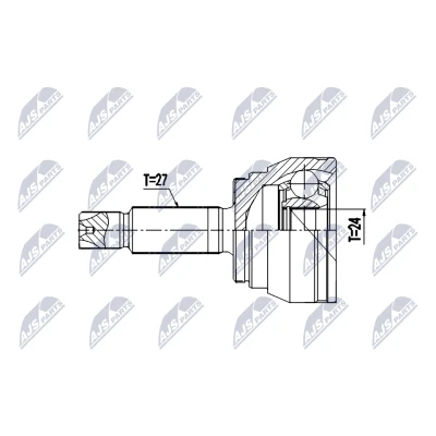 Kuva Nivelsarja, vetoakseli, Etuakseli HYUNDAI IONIQ, KIA NIRO I, VAN OE 49525 G5000, J9100, J9400