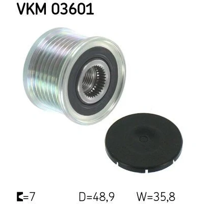 Kuva SKF VKM 03601 Laturin Vapaakytkin 36 RENAULT: LAGUNA 2, OPEL: Vivaro A Van