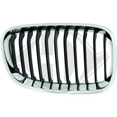 Kuva DIEDERICHS 1281042 Etusäleikkö Oikea Kromi/musta BMW: 1 Hatchback