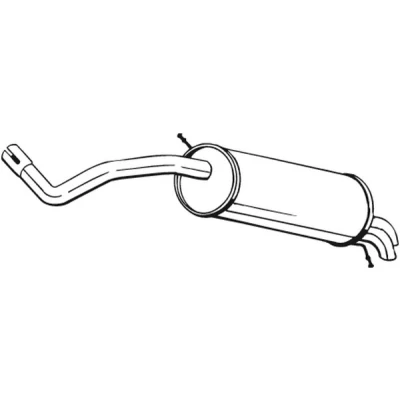 Kuva Takaäänenvaimentaja SEAT IBIZA III, SKODA FABIA I, Sedan VW POLO, POLO IV OE 6Q6253609AL, JZW253609AG