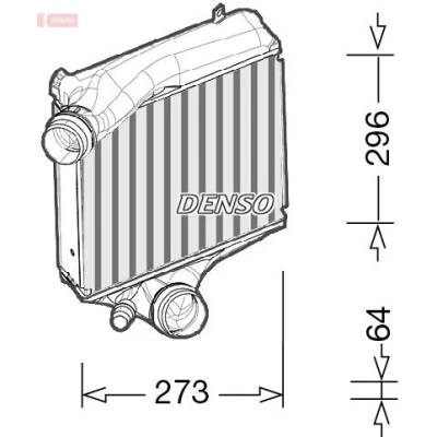 Kuva DENSO DIT28023 Välijäähdytin Alumiini 288x295,5x62