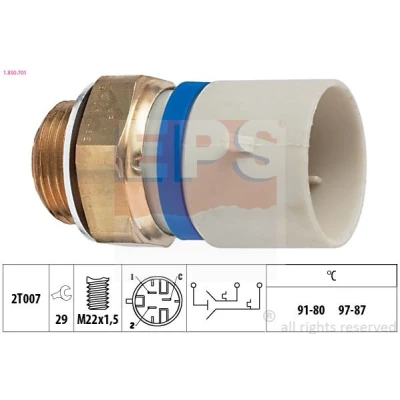 Kuva EPS 1.850.701 Lämpökytkin Jäähdyttimen Puhallin M22x1,5 Made in Italy OE Equivalent