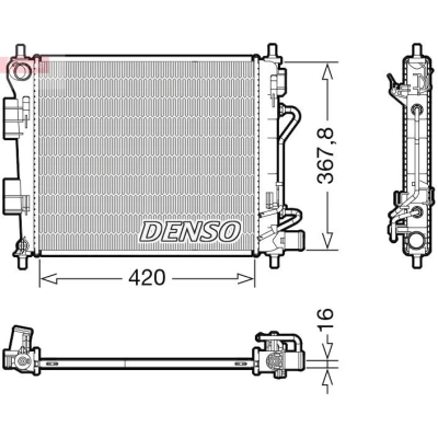 Kuva DENSO DRM41018 Jäähdytin 420 388 16