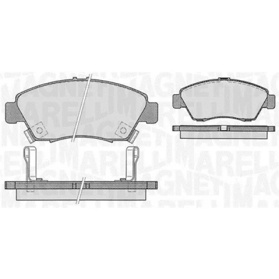 Kuva MAGNETI MARELLI 363916060275 Jarrupalat akustisella kulumavaroittimella HONDA: CIVIC 7 Hatchback, 8, 9 Stufenheck