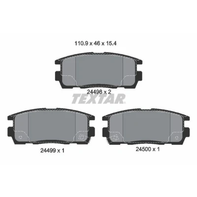 Kuva TEXTAR 2449801 Jarrupalat akustisella kulumavaroittimella CHEVROLET: Captiva, OPEL: Antara
