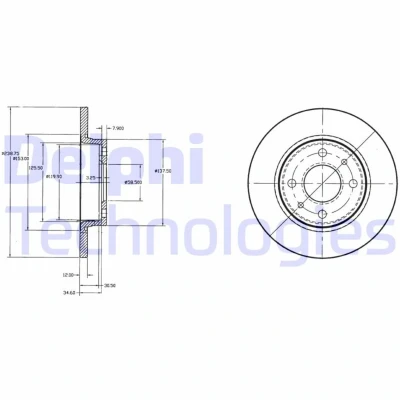 Kuva Jarrukiekkon Komplett DELPHI BG2466 etupuolella/full/2 kpl