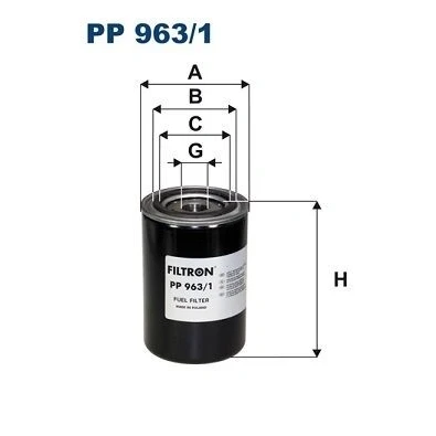 Kuva FILTRON PP 963/1 Polttoainesuodatin Ruuvattava suodatin SCANIA: P,G,R,T series