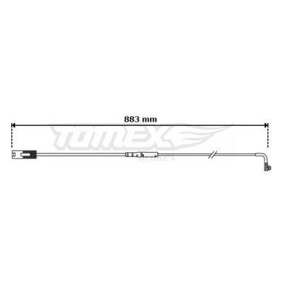 Kuva TOMEX brakes TX 30 75 Jarrupalojen Kulumisen Ilmaisin Taka akseli BMW: 5 Touring
