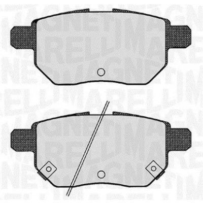 Kuva MAGNETI MARELLI 363916060629 Jarrupalat akustisella kulumavaroittimella TOYOTA: Corolla X Sedan, Yaris II Hatchback, Auris Hatchback