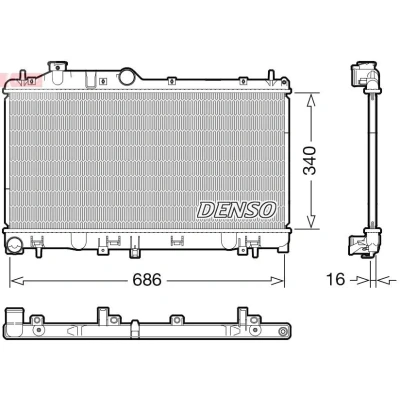 Kuva DENSO DRM36025 Jäähdytin 340 706 16