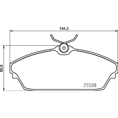 Kuva BREMBO P 82 003 Jarrupalat Ilman kulumisenilmaisinta Huudonvaimennuspellillä Tarvikkeilla
