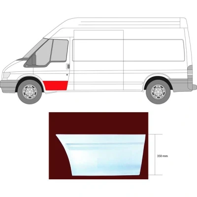 Kuva Ovi, Eteen, oikea FORD TRANSIT Buss, Flak/chassi, Skåp, TOURNEO Buss OE
