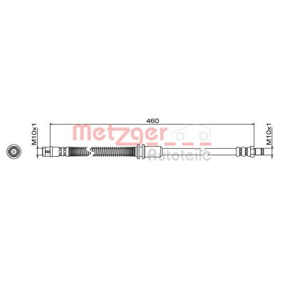 Kuva METZGER 4111483 Jarruletku Etuakseli, vasen, oikea MERCEDES BENZ: C sarja T modell, Sedan