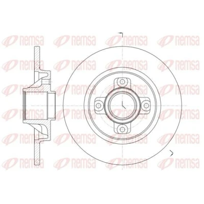 Kuva REMSA 61058.00 Jarrulevyt Taka akseli 267,7, 267,7 12 4 täysi PEUGEOT: 308 I Hatchback, SW, 3008 I, CITROËN: C4 Picasso 1, DS5 Hatchback