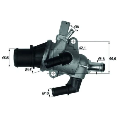 Kuva MAHLE ORIGINAL TI 158 83 Termostaatti