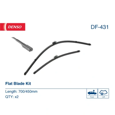 Kuva Pyyhkijänsulka Denso DF 431 Flatblade pyyhinsulka (rungoton) MERCEDES BENZ: Vito Van, Tourer, V sarja