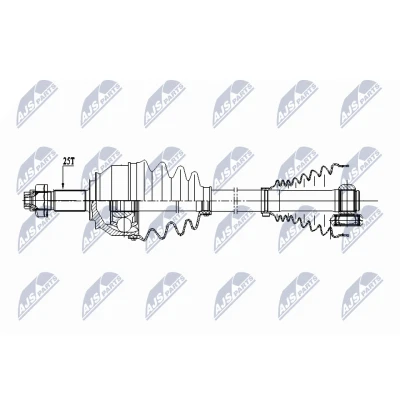 Kuva NTY NPW FT 033 Vetoakseli Etuakseli, oikea 506 FIAT: Doblo II Farmari