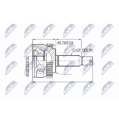 Kuva Nivelsarja, vetoakseli, Etuakseli, oikea HYUNDAI ix35, TUCSON, TUCSON Skåp/SUV, KIA MAGENTIS II, OPTIMA OE 49500 2E200, 49507 2EC01, 49508 2EC00