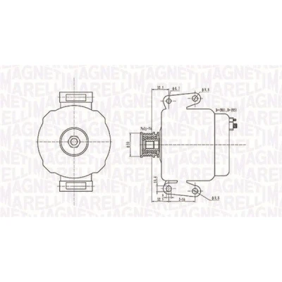 Kuva MAGNETI MARELLI 063731630010 Laturi 12V 150A MERCEDES BENZ: C sarja T modell, Sedan, Sprinter 3 Van