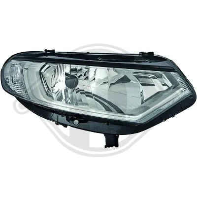 Kuva DIEDERICHS 1480080 Ajovaloumpio Oikea H4 LED Oikeanpuoleiselle liikenteelle Valokorkeussäätimen moottorilla
