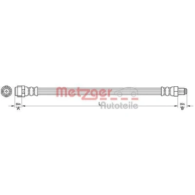Kuva METZGER 4110317 Jarruletku 606 MERCEDES BENZ: ML sarja, GL