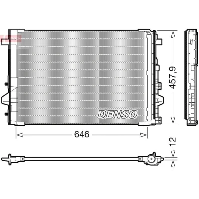 Kuva DENSO DCN17059 Ilmastoinnin Lauhdutin Vedenerottimella R 134a MERCEDES BENZ: CLA Farmari