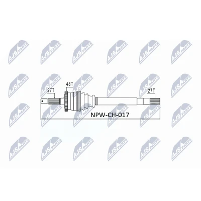Kuva NTY NPW CH 017 Vetoakseli Etuakseli, vasen 618