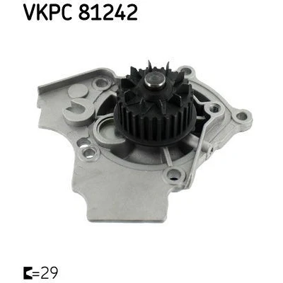 Kuva SKF VKPC 81242 Vesipumppu 29 Tiivisteillä Metalli Moniurahihnavedolle VOLKSWAGEN: Passat B6 Variant, B7 Beetle Hatchback