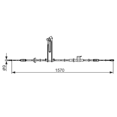 Kuva BOSCH 1 987 482 833 Käsijarruvaijeri 1570, 1353
