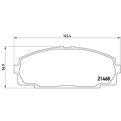 Kuva BREMBO P 83 092 Jarrupalat Ilman kulumisenilmaisinta tarvikkeita TOYOTA: Hiace 4 Kasten, Bus