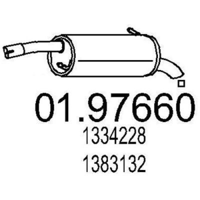 Kuva MTS 01.97660 Takaäänenvaimennin 850 FORD: FIESTA 5