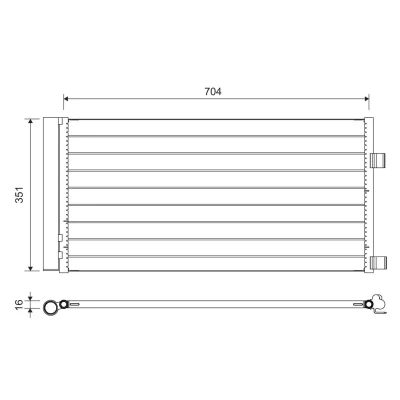 Kuva VALEO 814378 Ilmastoinnin Lauhdutin Vedenerottimella 15 10 Alumiini 358 R 134a