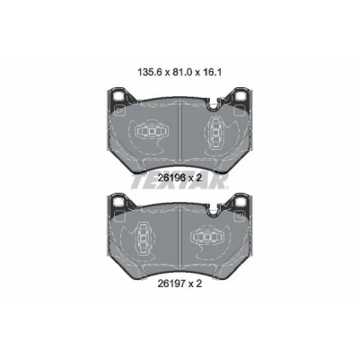 Kuva TEXTAR 2619601 Jarrupalat Kulumisenilmaisemelle AUDI: Q5