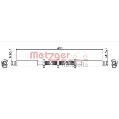 Kuva METZGER 4111748 Jarruletku Etuakseli, vasen, oikea 400 LAND ROVER: Defender SUV