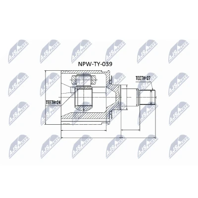 Kuva NTY NPW TY 039 Vetonivel Etuakseli, Vaihteiston puoli