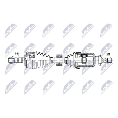 Kuva Vetoakseli, Etuakseli, oikea CHEVROLET CRUZE, CRUZE Halvkombi OE 13343405, 13386324