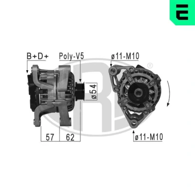 Kuva ERA 210866A Laturi 14V 70A OPEL: Astra G CC, H Caravan, Meriva A