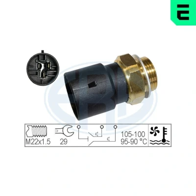 Kuva Lämpökytkin, jäähdyttimen puhallin OPEL OE 13 41 026, 90 339 409