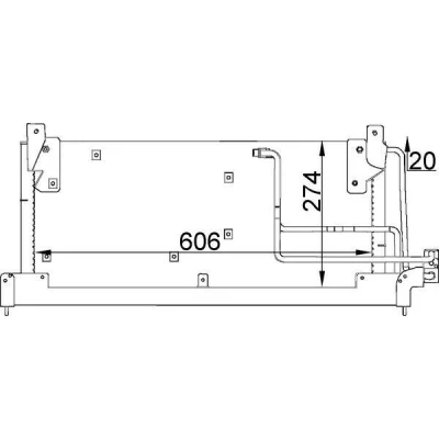 Kuva MAHLE ORIGINAL AC 223 000S Ilmastoinnin Lauhdutin ilman vedenerotinta, Tiivisterenkaalla 10 7,65 606