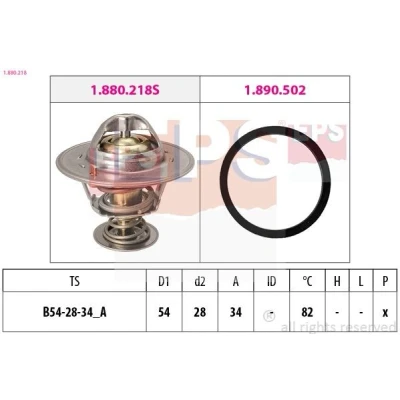 Kuva EPS 1.880.218 Termostaatti 82 54 Made in Italy OE Equivalent Tiivisteillä