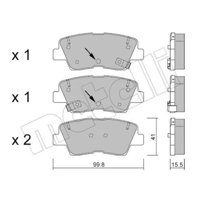 Kuva Jarrupalasarja, levyjarru METELLI 22 0886 1