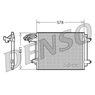 Kuva DENSO DCN32030 Ilmastoinnin Lauhdutin Vedenerottimella 578x441x16 R 134a 578 VOLKSWAGEN: Golf Plus / Crossgolf, Caddy 3