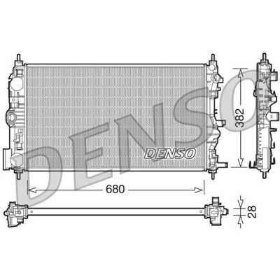 Kuva DENSO DCN06006 Ilmastoinnin Lauhdutin ilman vedenerotinta R 134a