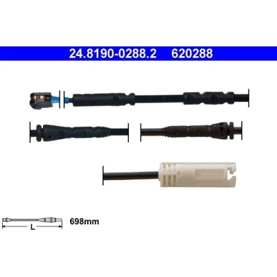 Kuva ATE 24.8190 0288.2 Jarrupalojen Kulumisen Ilmaisin BMW: 1 Cabriolet