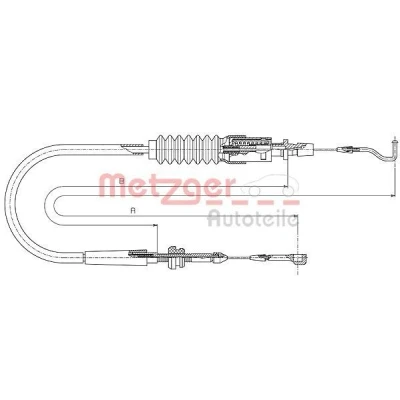 Kuva METZGER 14.4304 Kaasuvaijeri COFLE VOLKSWAGEN: TRANSPORTER 4, 4 Bus