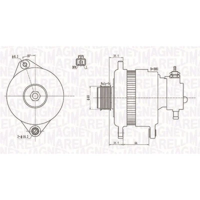 Kuva MAGNETI MARELLI 063731899010 Laturi 12V 100A OPEL: Astra H Caravan, Hatchback